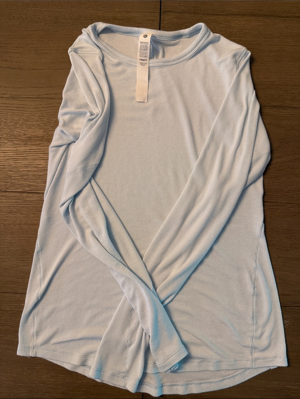 lululemon athletica Pale Blue Long Sleeve Tee